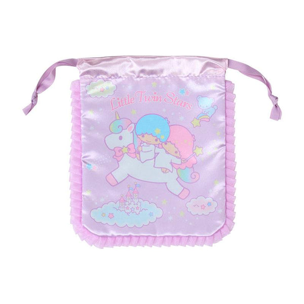 Little Twin Stars Kiki Lala Drawstring Pouch Purple Sanrio Japan