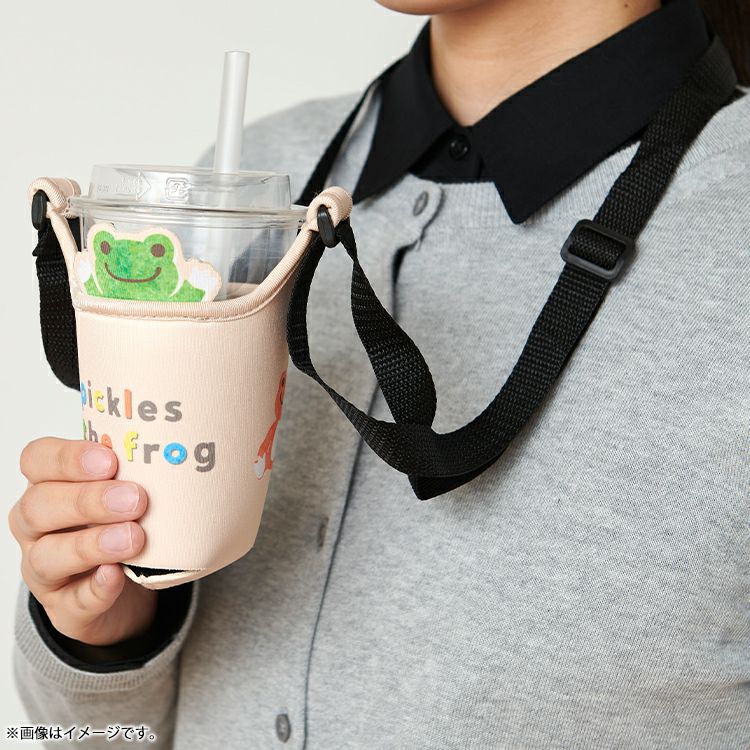 Pickles the Frog Cup Holder with Strap Japan