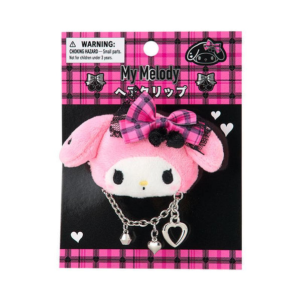 My Melody Plush Hair Clip Face Shape Sweet Rock 'n' Check Sanrio