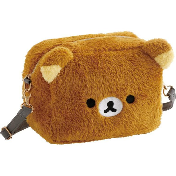 Rilakkuma Plush Shoulder Bag Face Brown Stay with me San-X Japan