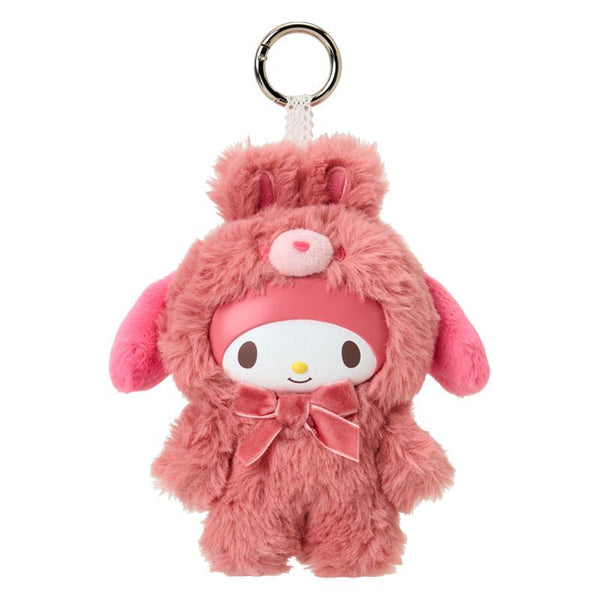 My Melody Plush Mascot Holder Keychain Fun Face Latte Bunny Sanrio