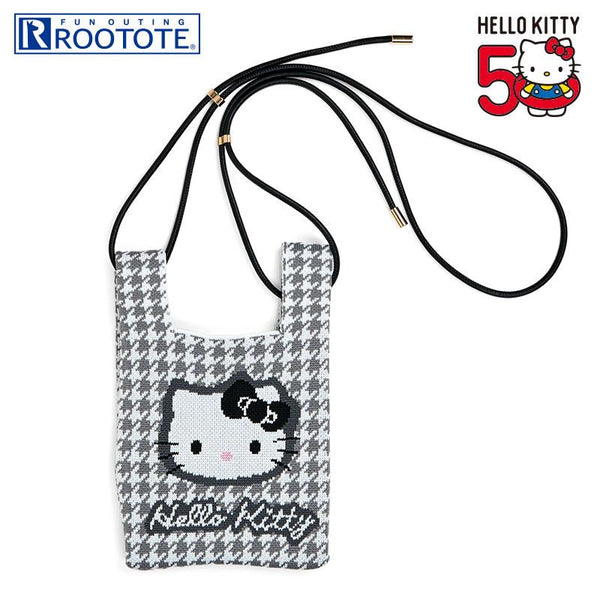 Hello Kitty ROOTOTE? Baby ROO Knit Shoulder Bag Houndstooth Sanrio
