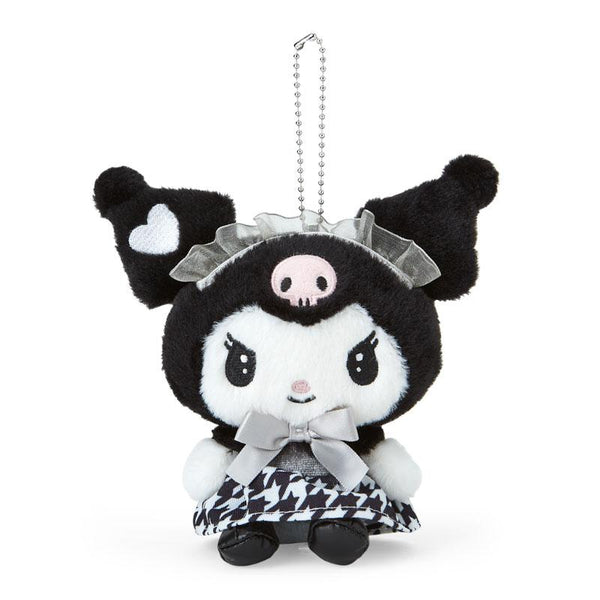 Kuromi Plush Mascot Holder Keychain French Houndstooth Sanrio