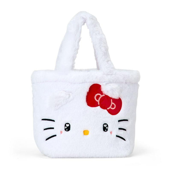 Hello Kitty Fur mini Tote Bag White Sanrio Japan 2025 – VeryGoods.JP