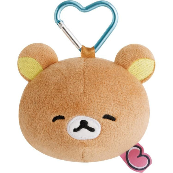Rilakkuma Plush Mirror with Heart Carabiner Yuruyuru Pokapoka San