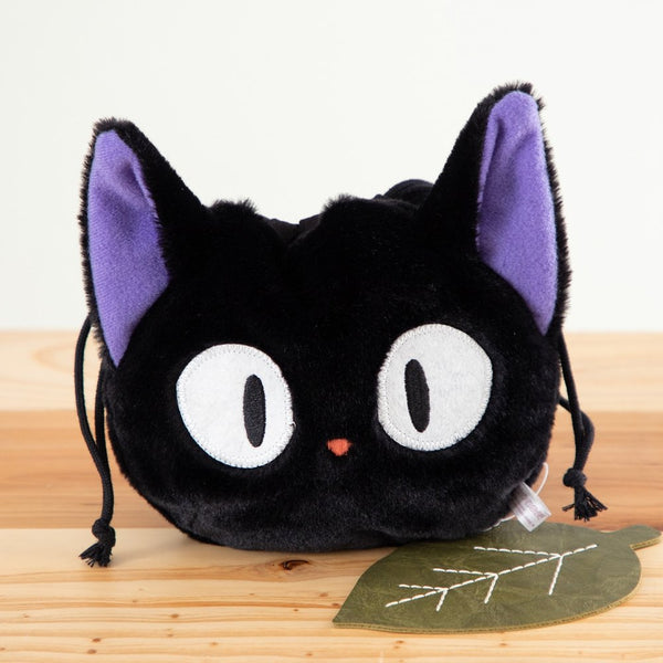 Kiki's Delivery Service Jiji Plush Drawstring Pouch Studio Ghibli