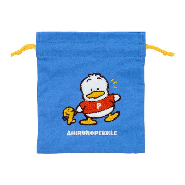 Ahiru no Pekkle Drawstring Pouch Sagara Embroidery Retro Sanrio