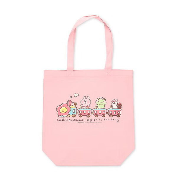 Pickles the Frog Tote Bag urutto Land Train Pink Kanahei's Small