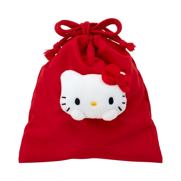 Hello Kitty Drawstring Pouch with Mascot Sanrio Japan 2026