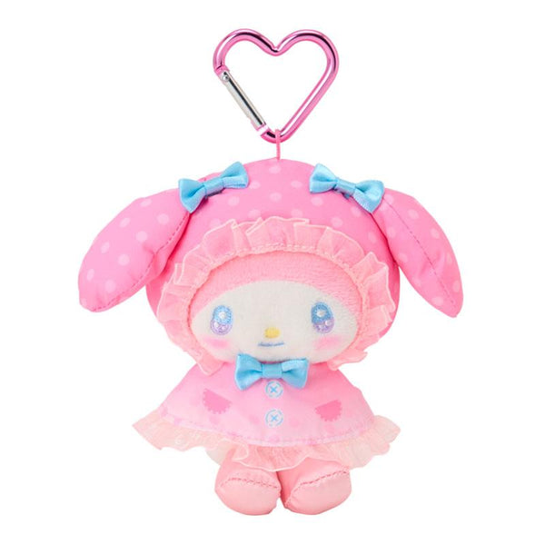 布製 吊るし雛 約2Iセンチ　　miyoちゃん My Melody Plush Mascot Holder Keychain Sweet Rain Collection