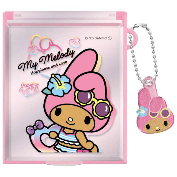 My Melody Mirror with Mascot Sparkling Tropical Sanrio Japan 2026