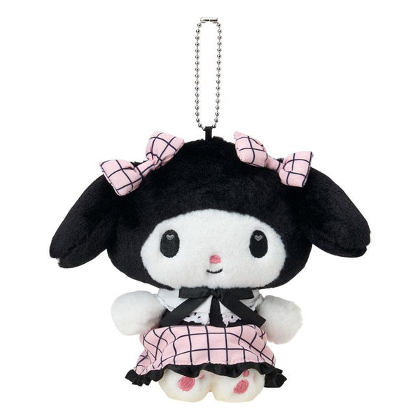 My Melody Plush Mascot Holder Keychain Black Graph Sanrio Japan