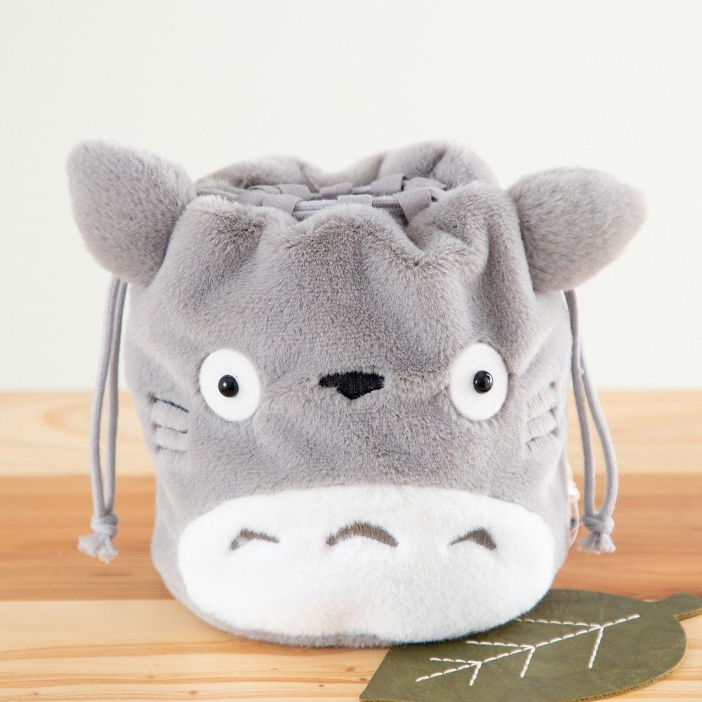 My Neighbor Big Totoro Plush Drawstring Pouch Gray Studio Ghibli