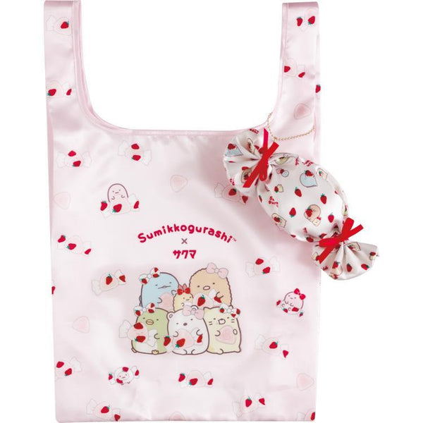 Sumikko Gurashi Eco Shopping Tote Bag Strawberry Milk Candy