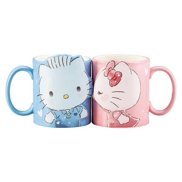 Hello Kitty & Dear Daniel Kiss Pair Mug Cup Sanrio Japan 2024