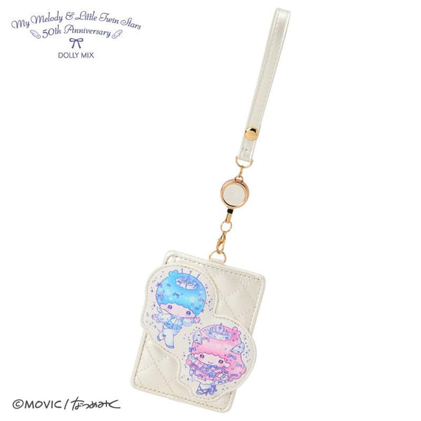 Little Twin Stars Kiki Lala Pass Case with Reel DOLLY MIX Sanrio