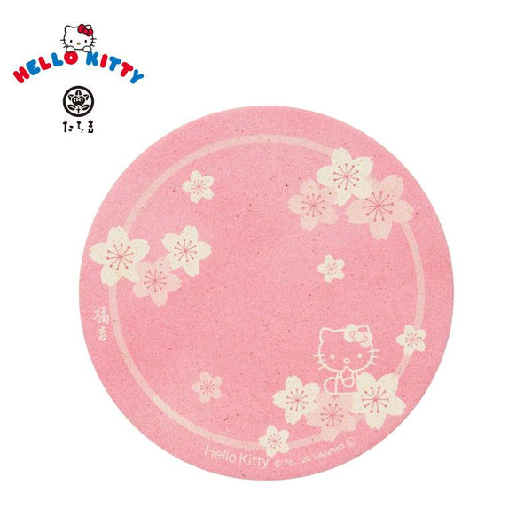 Hello Kitty Tachikichi Coaster Cherry Blossoms Sakura Shadow Pink