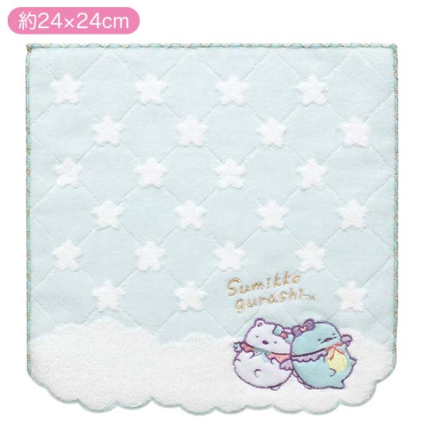 Sumikko Gurashi Shirokuma Tokage mini Towel Blue Ebiten Idol San-X