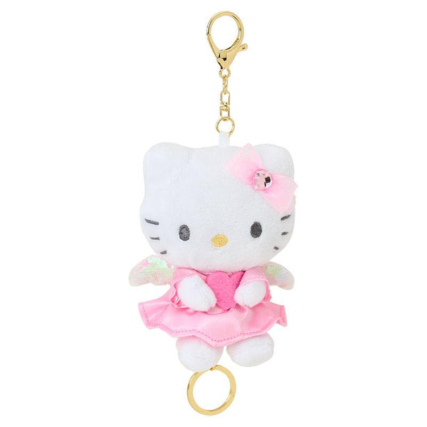 Hello Kitty Plush Mascot Holder Keychain with Reel Angel Sanrio