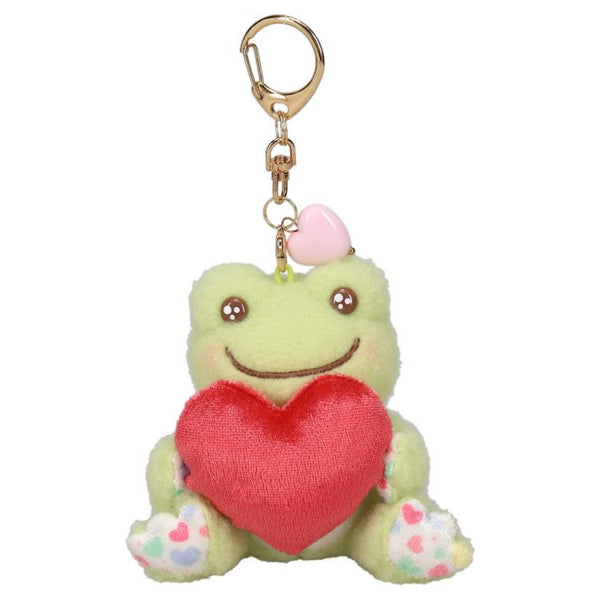 Pickles the Frog Plush Keychain Smile Heart Green Japan 2025
