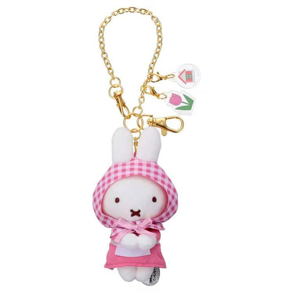 むにゅ　プクプク　ピザキーホルダー&かまぼこブローチ Miffy Chokkori Thank You Keychain Bag Charm Tulip Pink Flower Dick