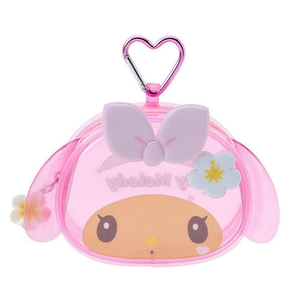 My Melody Face-Shaped Clear Mini Pouch Sparkling Summer Pool