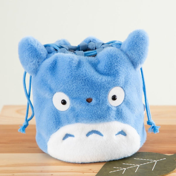 My Neighbor Medium Totoro Plush Drawstring Pouch Blue Studio