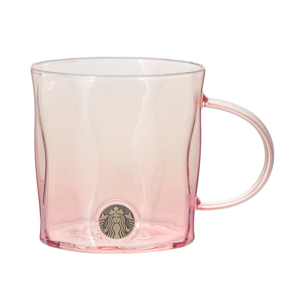 Starbucks Japan SAKURA 2026 Glass Mug Cup Medal Pink Gradient