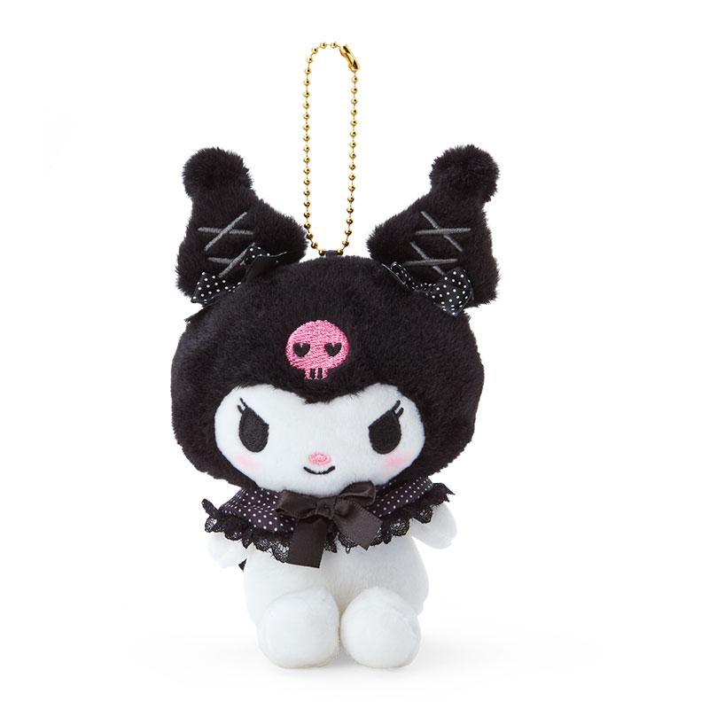 Kuromi Plush Mascot Holder Keychain Girly Black Sanrio Japan