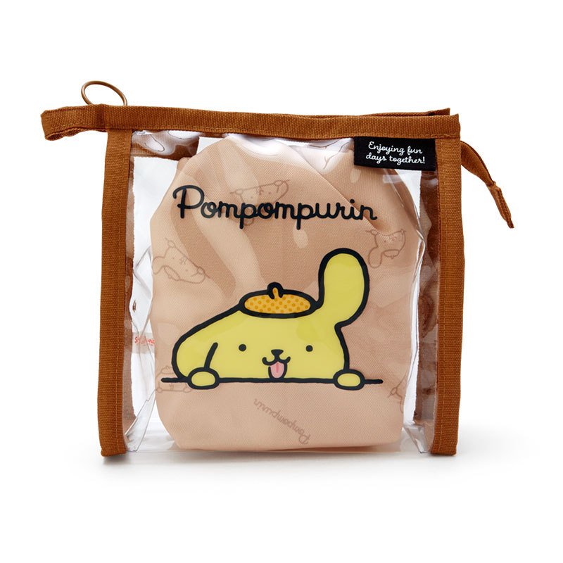 Pom Pom Purin Clear Pouch with Drawstring Simple Sanrio Japan