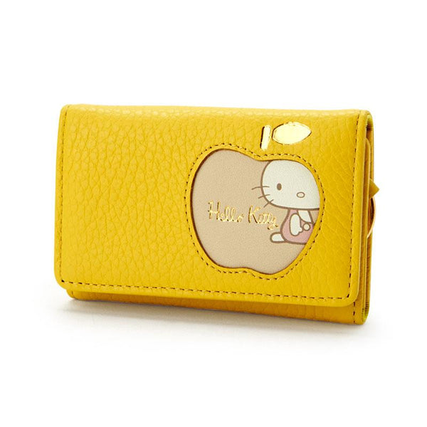Hello Kitty Leather Key Case Fresh Yellow Sanrio Japan With Box