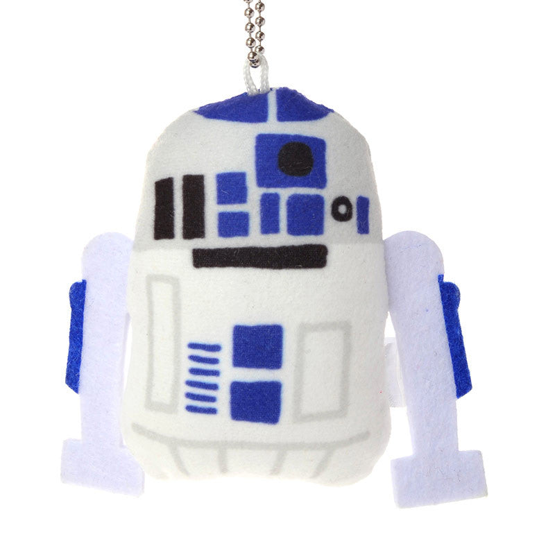 Star Wars R2-D2 Key Chain Badge Plush Doll Toy Disney Store Japan