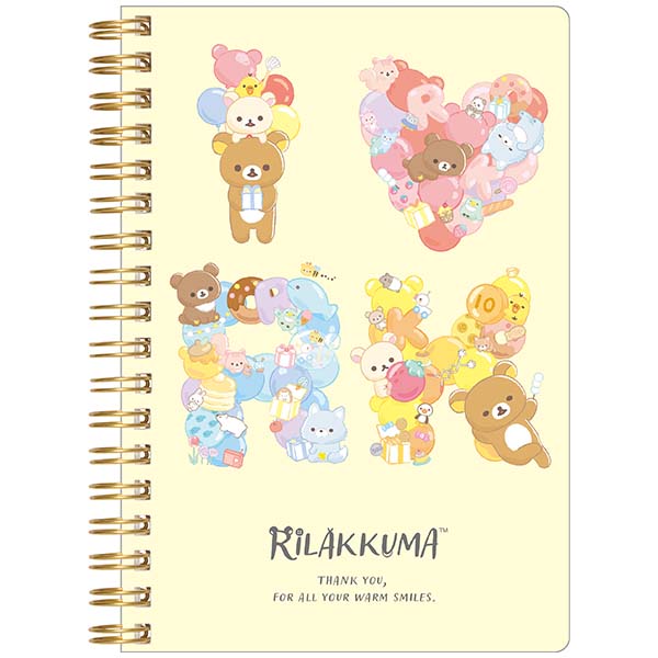 Rilakkuma Notebook B6 A Nikoniko Happy for you San-X Japan