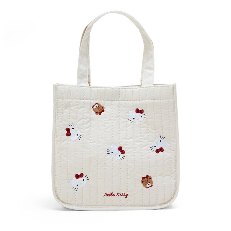 Hello Kitty & Tiny Chum Quilting Tote Bag White Sanrio Japan 2023