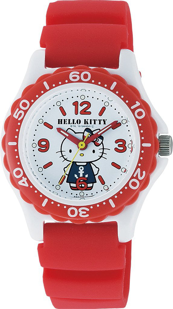 Hello Kitty Wrist Watch Waterproof Red VQ75-232 CITIZEN Q&Q Japan Sanrio