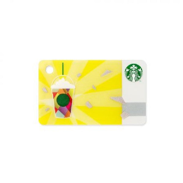 Starbucks Card mini Sparkle yellow 2015 Japan