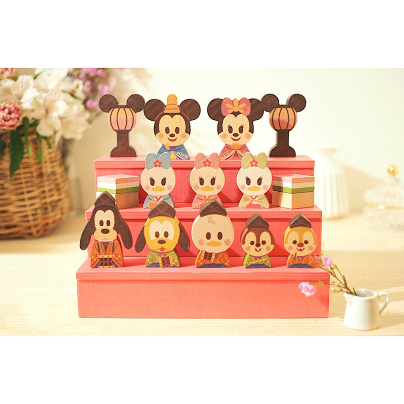 Mickey & Minnie Girls Day Hinamatsuri KIDEA Toy Wooden Blocks Disney Store Japan