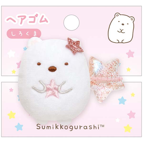 Sumikko Gurashi Shirokuma Bear Plush Ponytail Holder Star