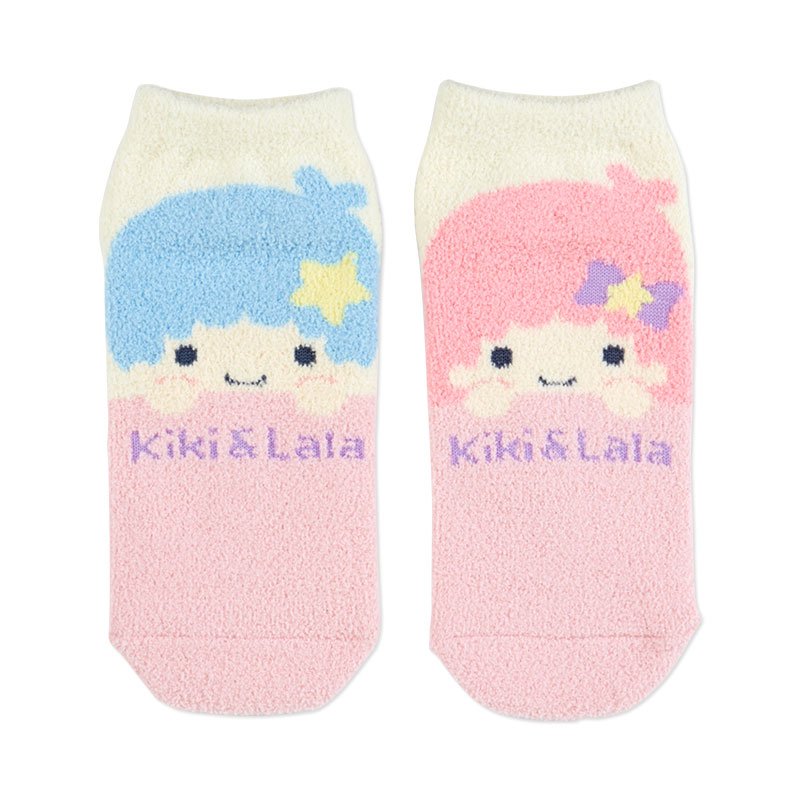 Little Twin Stars Kiki Lala Socks Mokomoko Fluffy 23-25cm Sanrio Japan