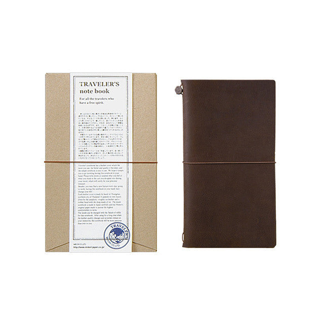 TRAVELER'S Notebook Regular size Brown Leather Cover Midori Japan 13715006