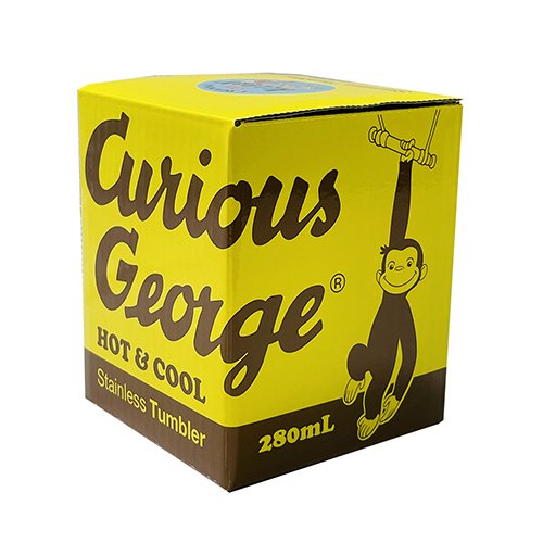 Curious George Stainless Tumbler Cup 280ml Roller Skates Blue Japan