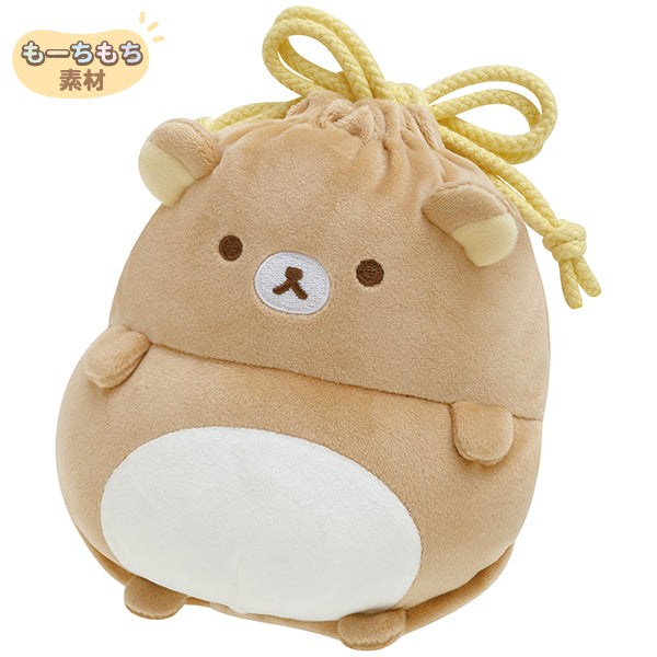 Rilakkuma Drawstring Pouch Ponpoko Kyomu San-X Japan 2023