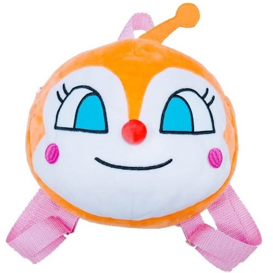 Dokinchan Kids Fluffy Soft Plush Backpack Face Anpanman Japan
