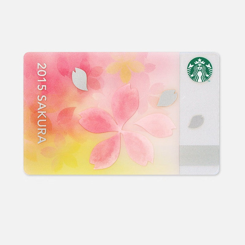 Starbucks Japan SAKURA 2015 Gift Card Bliss cherry blossom w/ sleeve