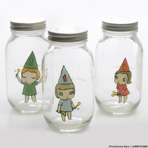 Yoshitomo Nara Glass Storage Jar L Girl 2 Green Japan