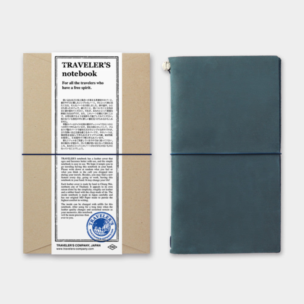 TRAVELER'S Notebook Regular size Blue Leather Cover Midori Japan 15239006