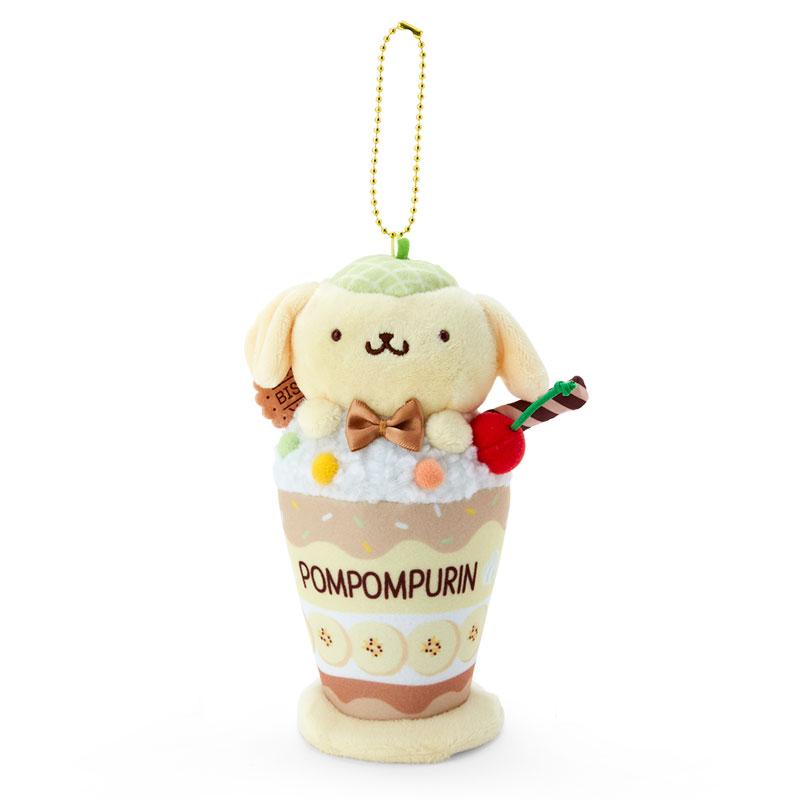 Pom Pom Purin Plush Mascot Holder Keychain Parfait Sanrio Japan