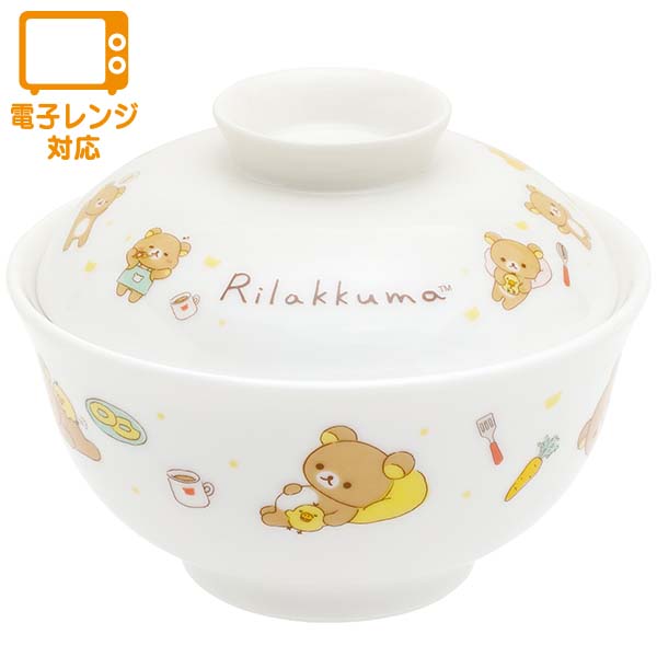 Rilakkuma Pottery Bowl with Lid San-X Japan 2023