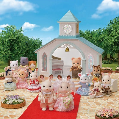 Sylvanian Families Chocolate rabbit Happy Wedding Set Pink EPOCH Japan Limit