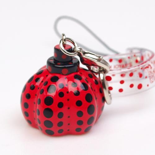 Yayoi Kusama Yayoi-chan Stuffed Plush Keychain Charm Red & Black